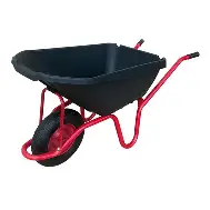 Тачка строительная 11120ЧПК ВАРИАНТ 1-кол ЧЕРНОЕ ПЛАСТИКОВОЕ КОРЫТО