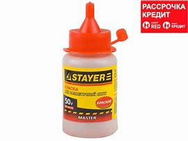 Краска STAYER для разметочных шнуров, красная, 50г