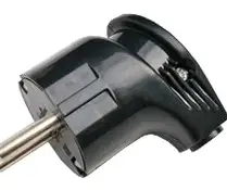 Вилка угловая с заземлением 16А черная 4210 IN HOME