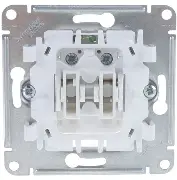 Schneider-Electric Glossa выключатель 1-кл. механизм, белый с подсветкой