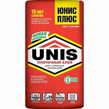 Клей плиточный ЮНИС Плюс 5 кг