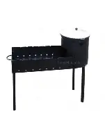 Мангал на ножках с печью под казан