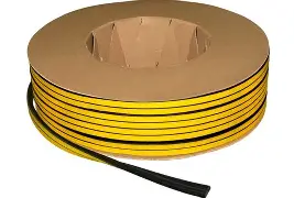 Уплотнитель самоклеящийся ADH/D-14x12mm, BLACK черный 120m (43013) (FUARO)