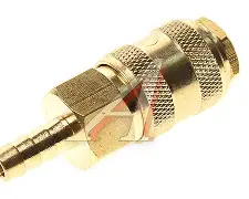 Адаптер быстросъемный с запорным клапаном с "елочкой"  8 мм