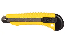 Нож технический 18 мм усиленный пластиковый, вращ прижим