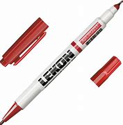 Маркер LEKON DUO перманентный двухсторонний цвет: красный