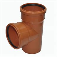 Тройник 110*110*87 ПВХ рыжий