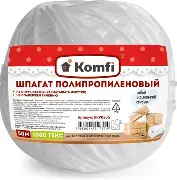 Шпагат полипропиленовый 1000 текс, 50 м белый