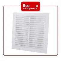 Решетка вентиляционная неразъемная с москитной сеткой, бел. 150х150 TDM