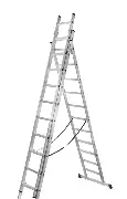 Лестница алюминиевая трехсекционная 3х12 Вихрь