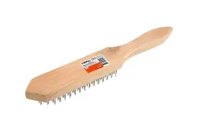 Щетка 6-ти рядная ДЕРЕВЯННАЯ РУКОЯТКА