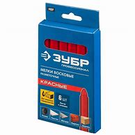 ЗУБР синие мелки восковые разметочные , 6шт