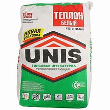 Штукатурка гипсовая ЮНИС Теплон белый 30кг